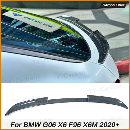 For BMW X6 G06&X6M F96 Lci Mp Real Carbon Fiber Rear Spoiler