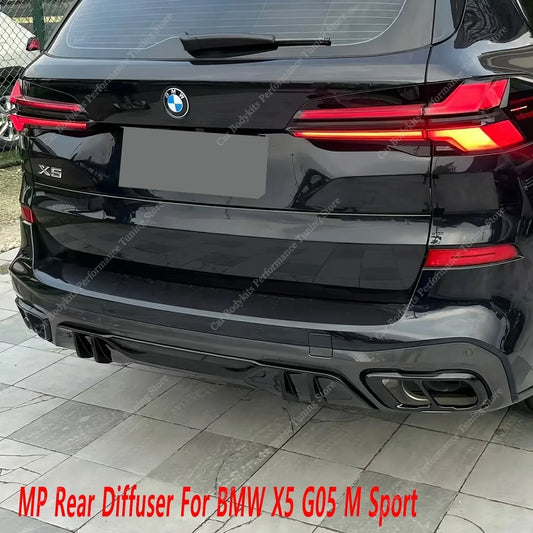 For BMW X5 G05 M50I M50D Gloss Black Mp Rear Diffuser Bumper Lip