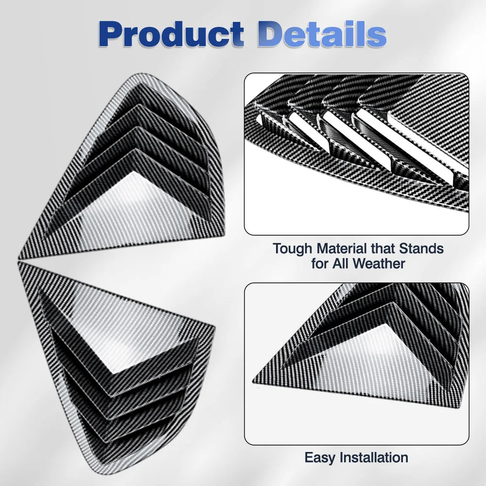 For BMW X4 F26 2014 2015 2016 2017 2018 Rear Side Window Louvers