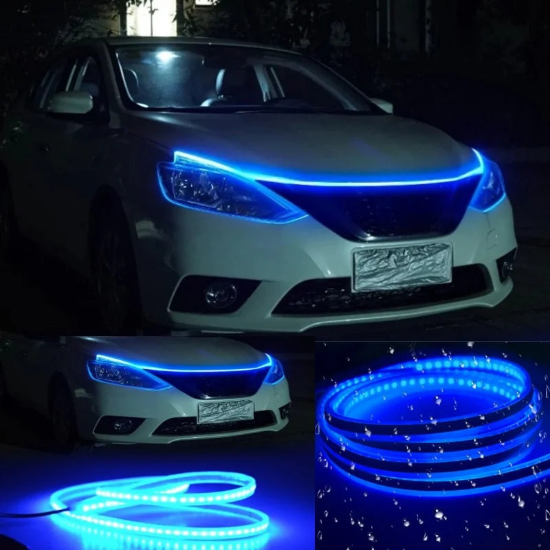 For Headlights Customizable 12V Universal Auto Hood Atmosphere