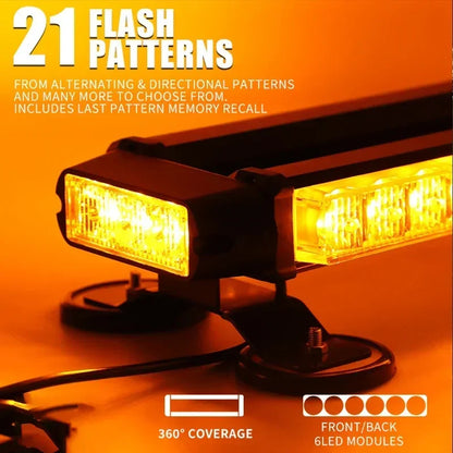 30LED Emergency Strobe Roof Signal Warning Trucks Flashing Beacon