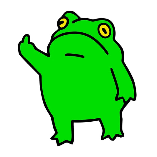 Little Green Frog Reflective Sticker Cute Funny Personality