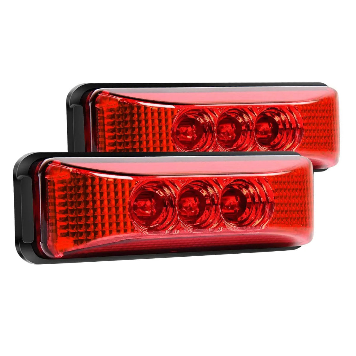 2PCS 24V 3.9inch Truck Trailer Red Front Rear Side