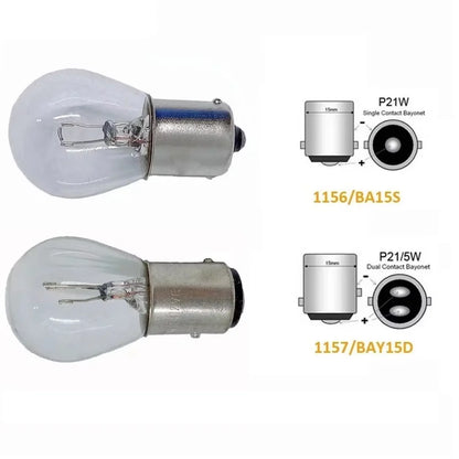 10PCS 1156 P21W ba15s 21W Halogen Warm White Bulb