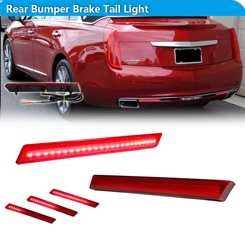 For Cadillac Xts 2013-2017 Rear Bumper Reflectors Tail Brake Red