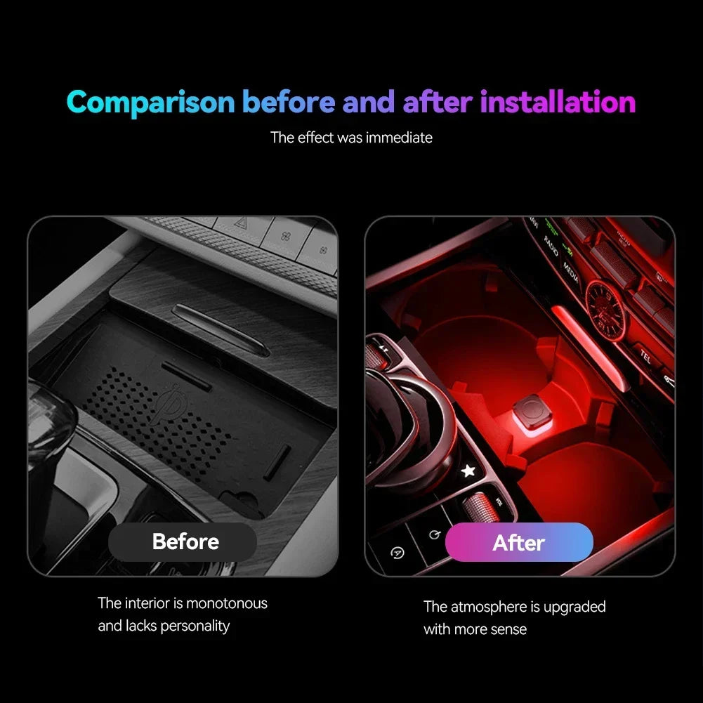 2PCS MINI USB Interior Lighting Dc 5V Atmosphere Laptop
