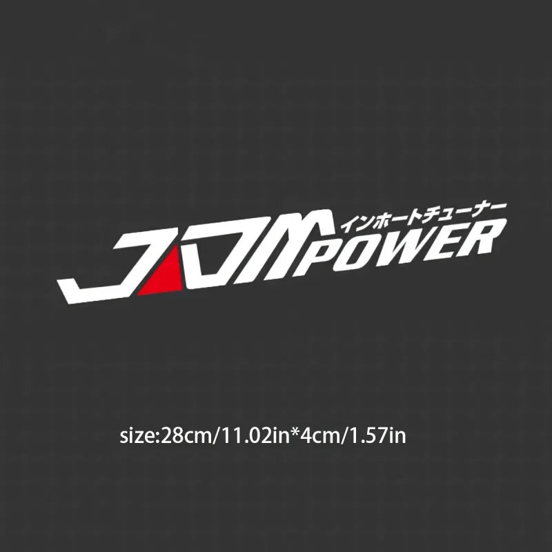 Jdm Windshield Decal Red Black Japanese Text Vinyl Sticker