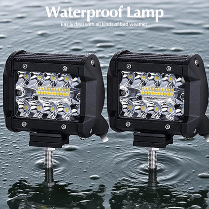 Inch 2PCS Work Spot Flood Combo Bar Offroad Working