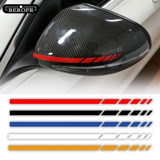 Sets 4PCS Stripe Stickers Black Silver 0.7cm Vinyl Decals