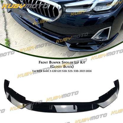For BMW Series 5 G30 G31 3PCS Front Bumper Spoiler Splitter Lip