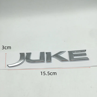 For Juke 1PCS Letter Fender Side Emblem Rear Tail Trunk Decals
