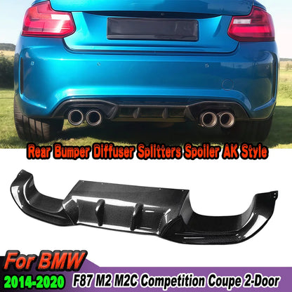 For BMW 2Series F87 M2 M2C Carbon Fiber Ak Rear Lip Diffuser