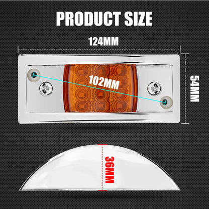 12LED Rectangular Truck Side Marker 12V 24V Turn Signal