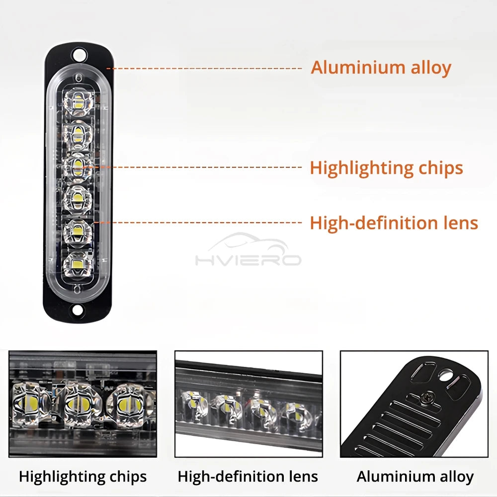 24LED Strobe Emergency Signal Flash Warning Dc 12-24v Trailer