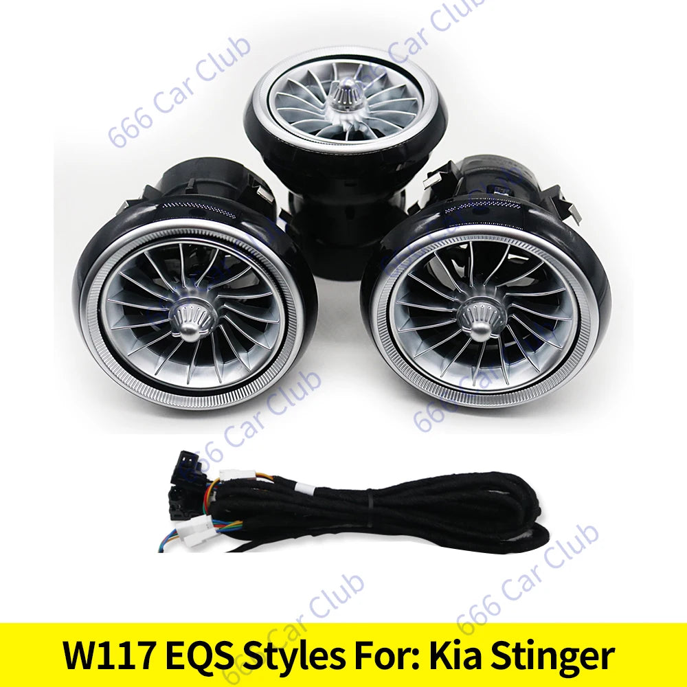 For Kia Stinger 12 256 Colours Air Vents Ambient Turbine Shape