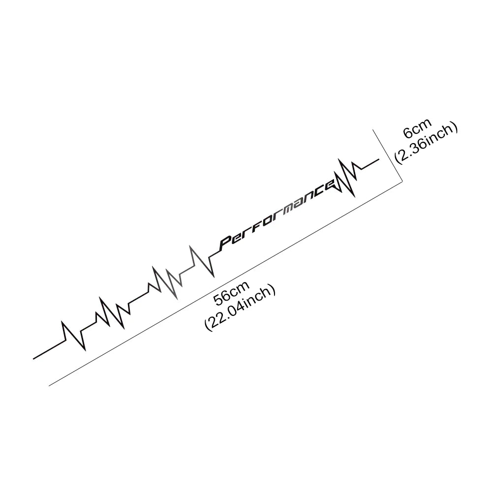 Reflective Performance Heartbeat Line Sticker Windshield