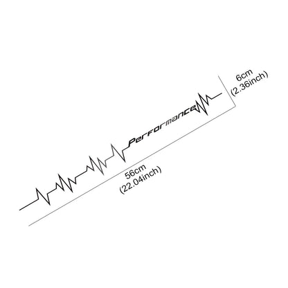 Reflective Performance Heartbeat Line Sticker Windshield