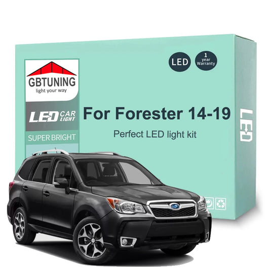 For Subaru Forester Sj 2014 2015 10PCS Canbus Interior Bulb Kit