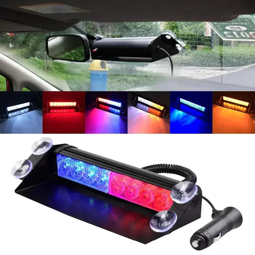 Strobe Flasher Windshield Flashing Warning Signal Red Blue