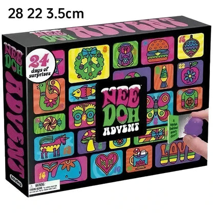Needoh Advent Calendar 3D Pvc Fidget Doll Christmas Countdown