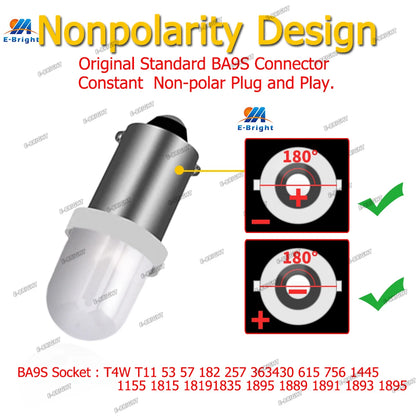 10X Pinball non-polar Ac 6V 6.3v T4W ba9s Arcade