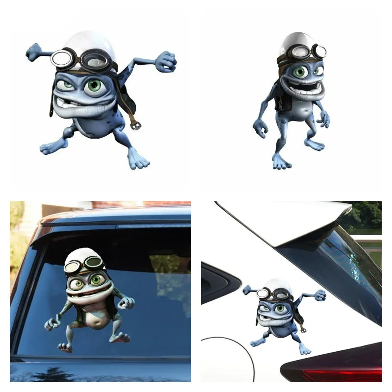 Stickers Motorcycle Decals Funny Crazy Frog Cartoon Vinyl Decal