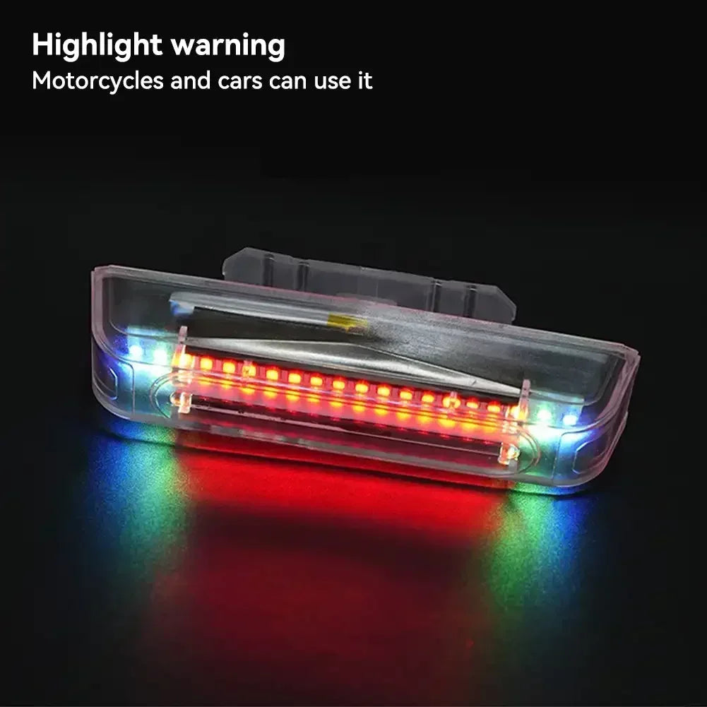 For Motorcycle Electric Vehicle Bicycle Solar Power Warning