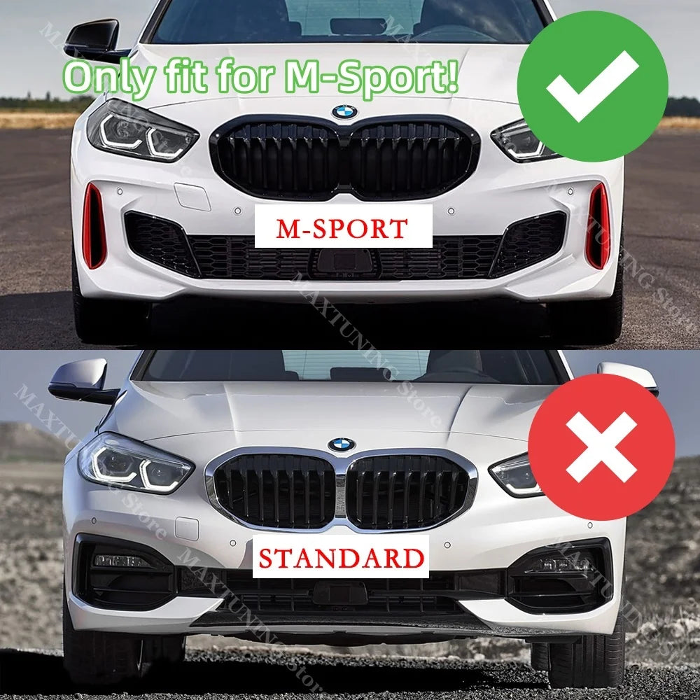For BMW 1 Series F40 M-PACK 3PCS Front Bumper Lip Diffuser