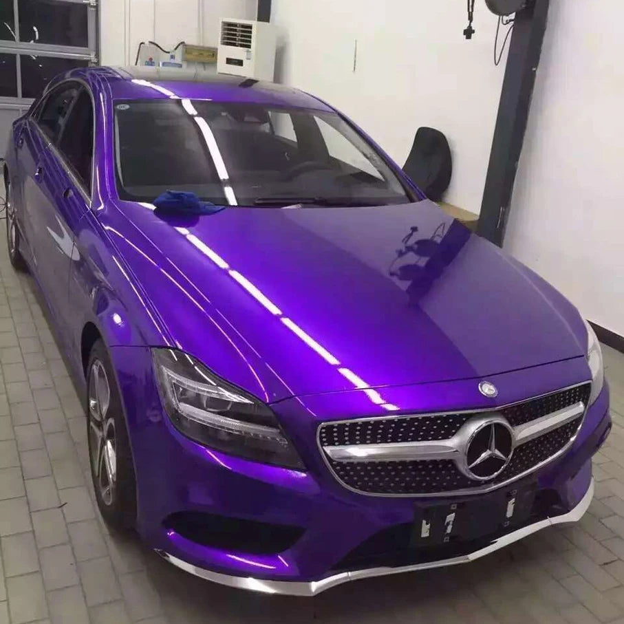 58x152cm Glossy Pearl Purple Metallic Glitter Wrap Sticker Wraps