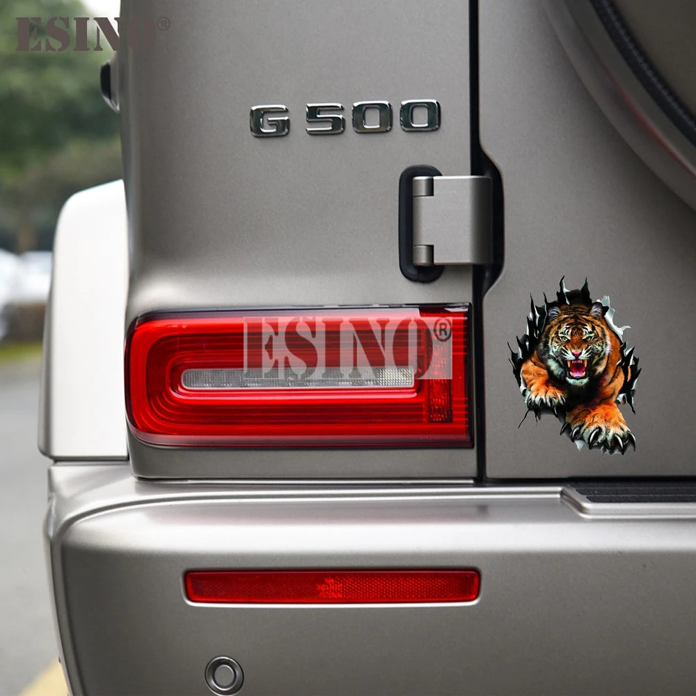 Funny Warning Wild Nature Cruel Angry Tiger Adhesive Pvc