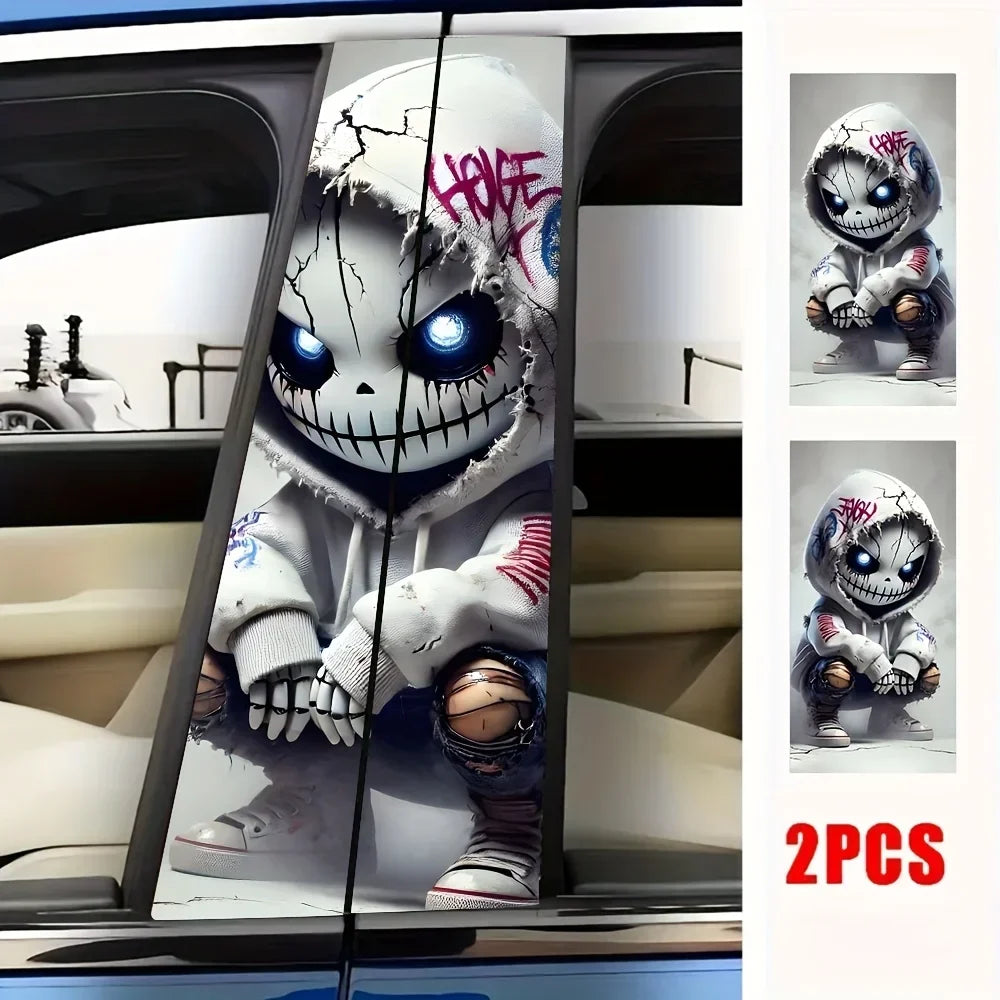 2-piece Waterproof sun-resistant b-pillar Sticker Durable Vinyl