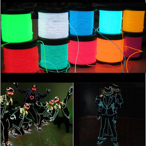 Glow El Wire Cable Neon Christmas Dance Party Costumes