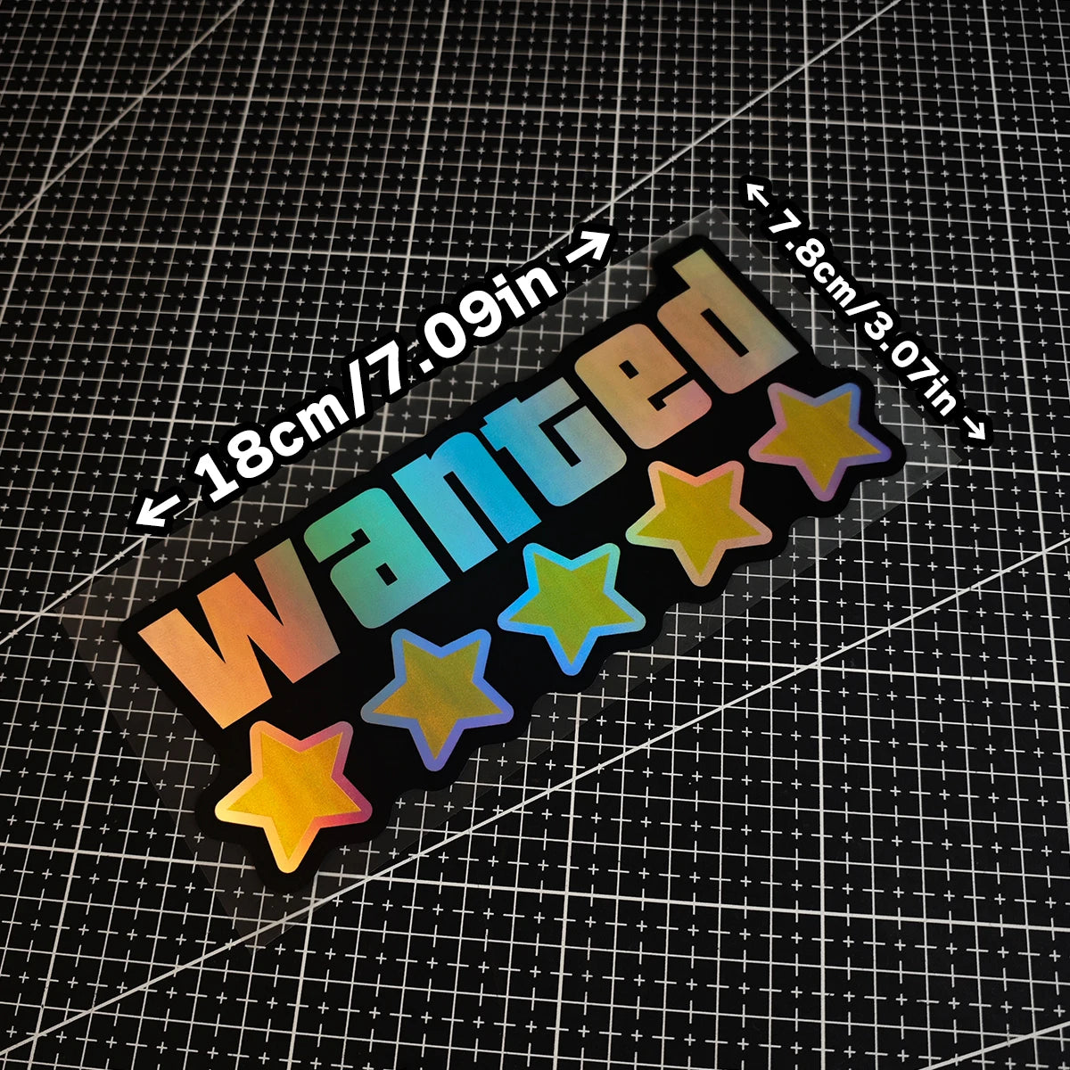 Piece Limited Edition Laser 5-star Wanted Window Bumper Sticker