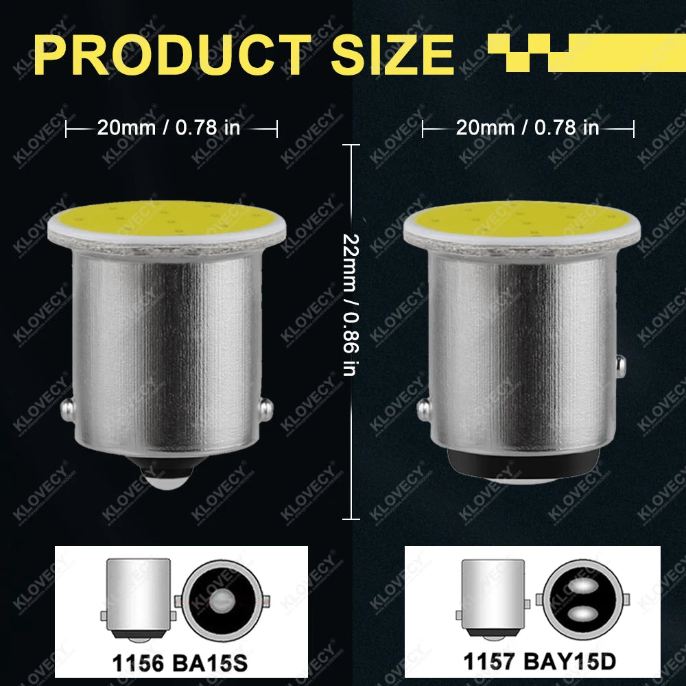 1156 ba15s Cob Bulb 1157 bay15d Super Bright Turn