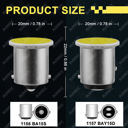 1156 ba15s Cob Bulb 1157 bay15d Super Bright Turn