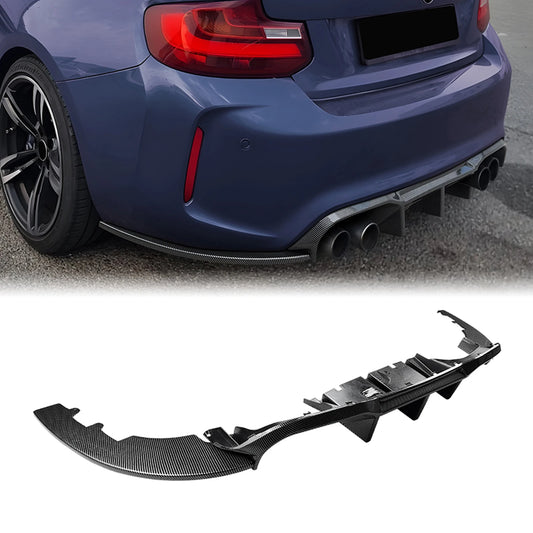 For BMW M2 F87 2016-2021 Rear Bumper Diffuser Lip Carbon Fiber