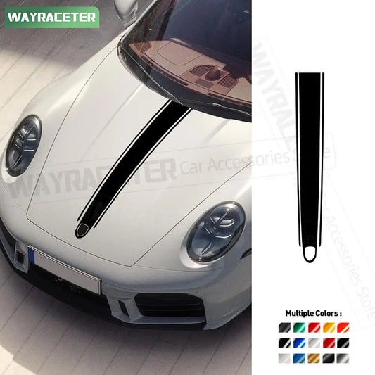 For Porsche 911 992 Carrera GT3 Engine Cover Hood Stripes
