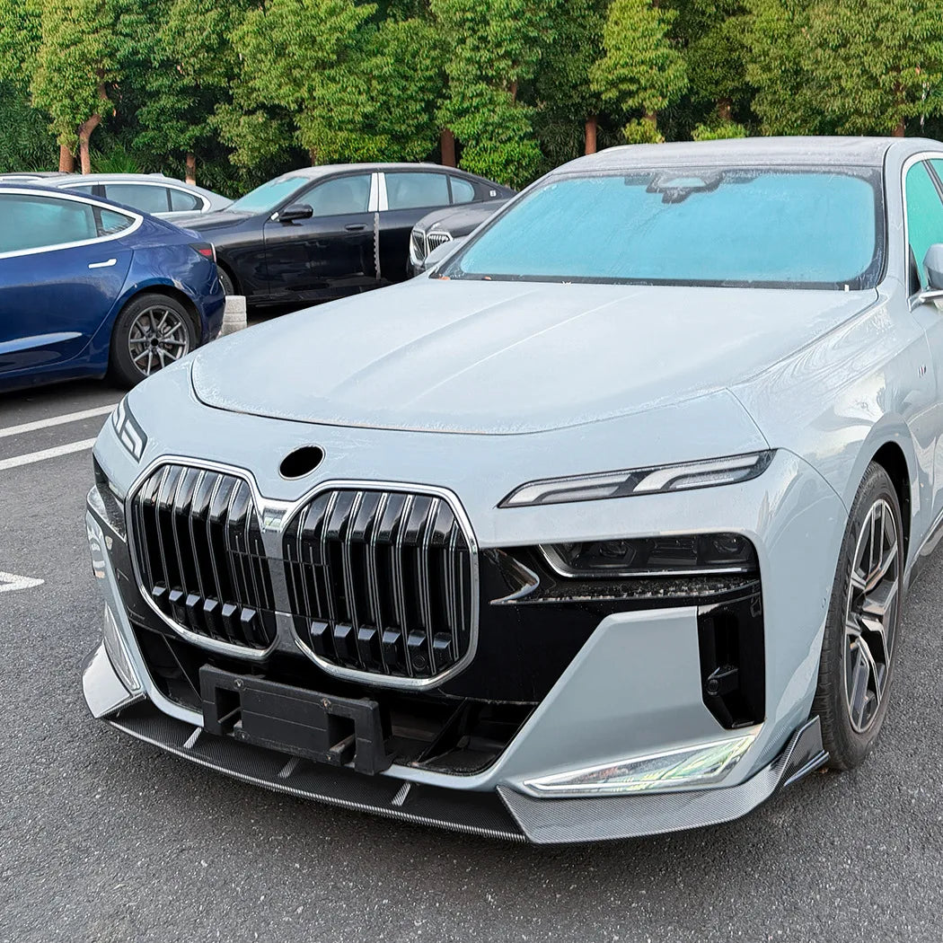 For BMW 7 Series I7 G70 G73 2023 ABS Front Bumper Lip Spoiler