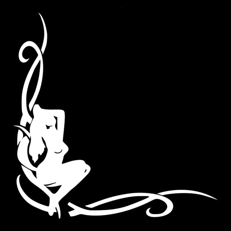 Jpct Sticker Creative Girl Reflective Funny Vinyl Decal