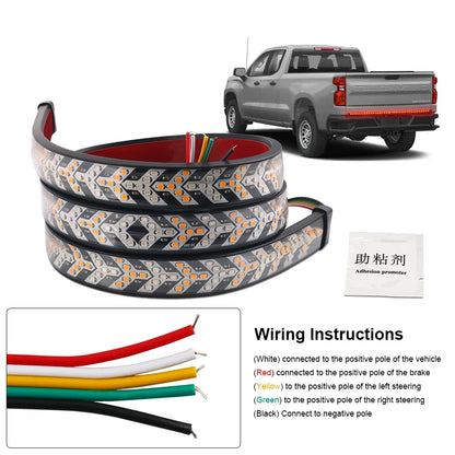 For Pickup Jeep 12V 24V Truck Tailgate Strip Turn Signal Flowing