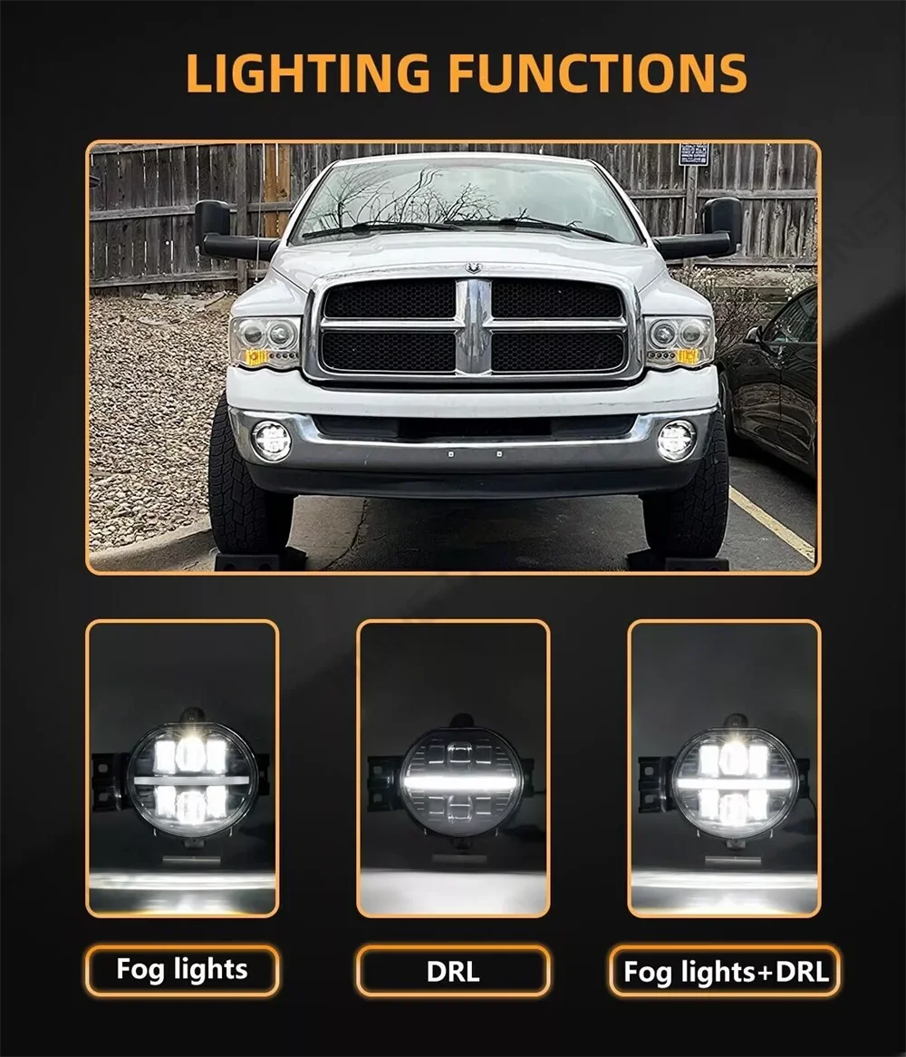 For Dodge Ram 1500 2002-2008 Dodge Fog Durango 2004-05 Ram 2500