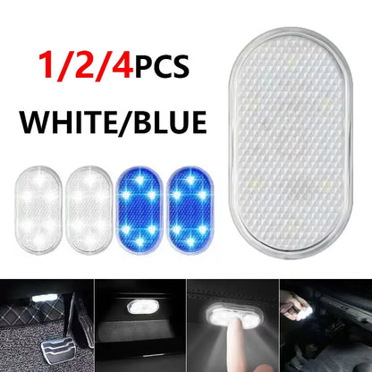 4PCS Touch MINI Interior Lighting USB Rechargeable Roof Ceiling