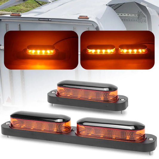 For Scania Volvo Man Daf 10PCS Yellow 360 Strobe 12V 24V