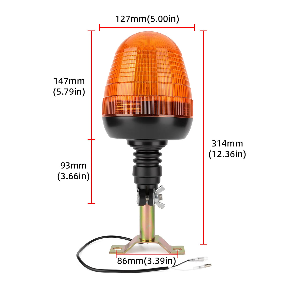 Beacon Rotating Tractor Warning Assembly 12V 24V Halogen Strobe