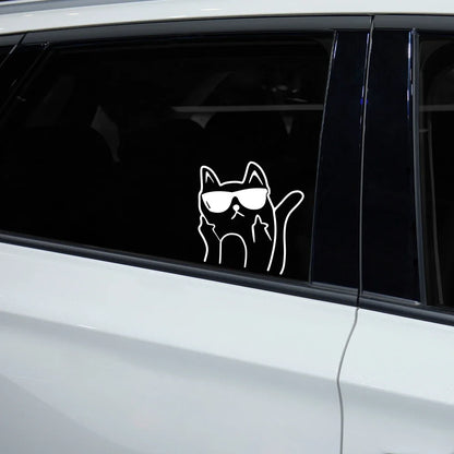 Cute Cat Stickers Creative Whole Body Decals Waterproof Pvc