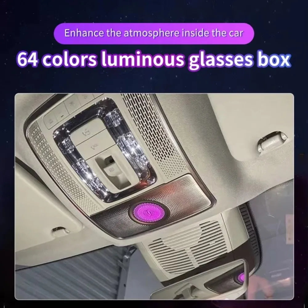 For Mercedes-Benz Upgraded 64-color Luminous Glasses Box Cover