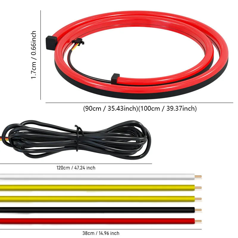 Position Brake multi-mode Warning Tail Turn Signal Strips Mount