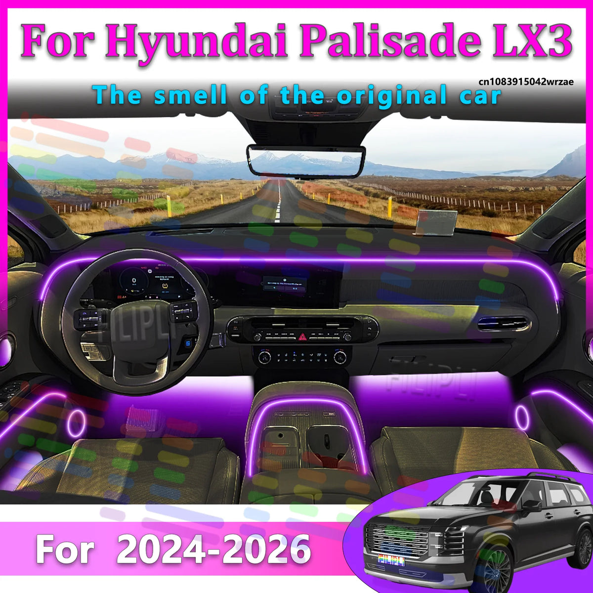 For Hyundai Palisade 2026 LX3 Ambient Lamps Colorful Atmosphere