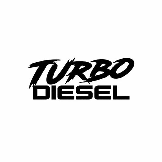 Turbo Diesel Sticker Decal Funny Boosted Vinyl Black Silver