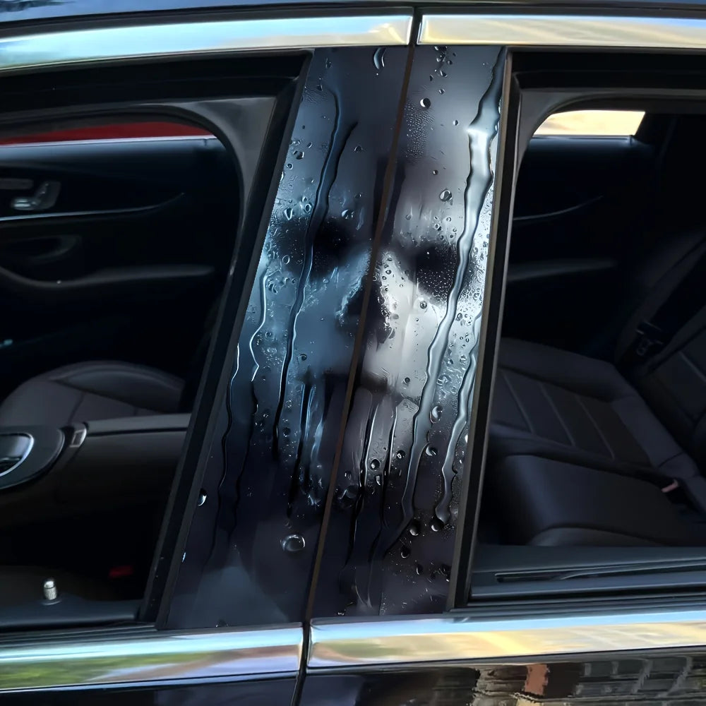 2-piece Sticker Durable vinyl-b-post Protector Ghost Design